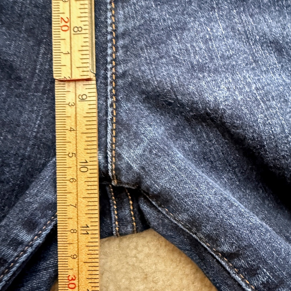 Lands End Curvy Bootcut Jeans Womens 8 Blue Mid Rise Dark Wash Stretch Denim - Picture 9 of 10